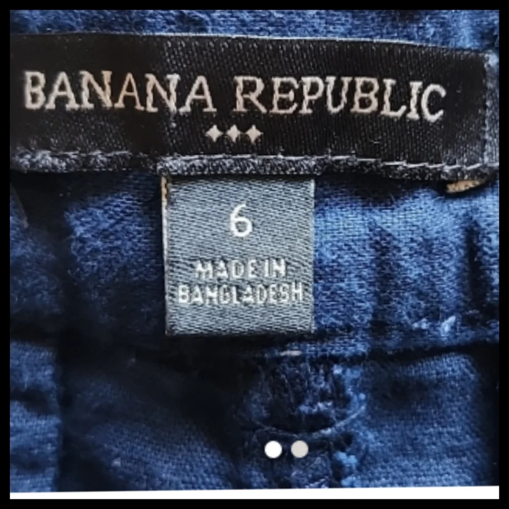 Banana Republic Navy Blue Linen Cotton Trousers Size W30●